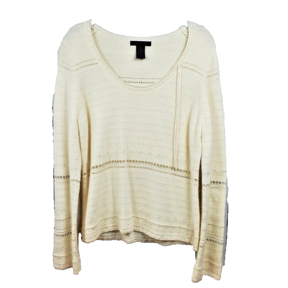 Y2K The Limited Rabbit Hair Ivory Knit Sweater Women S Early 2000s Fashion